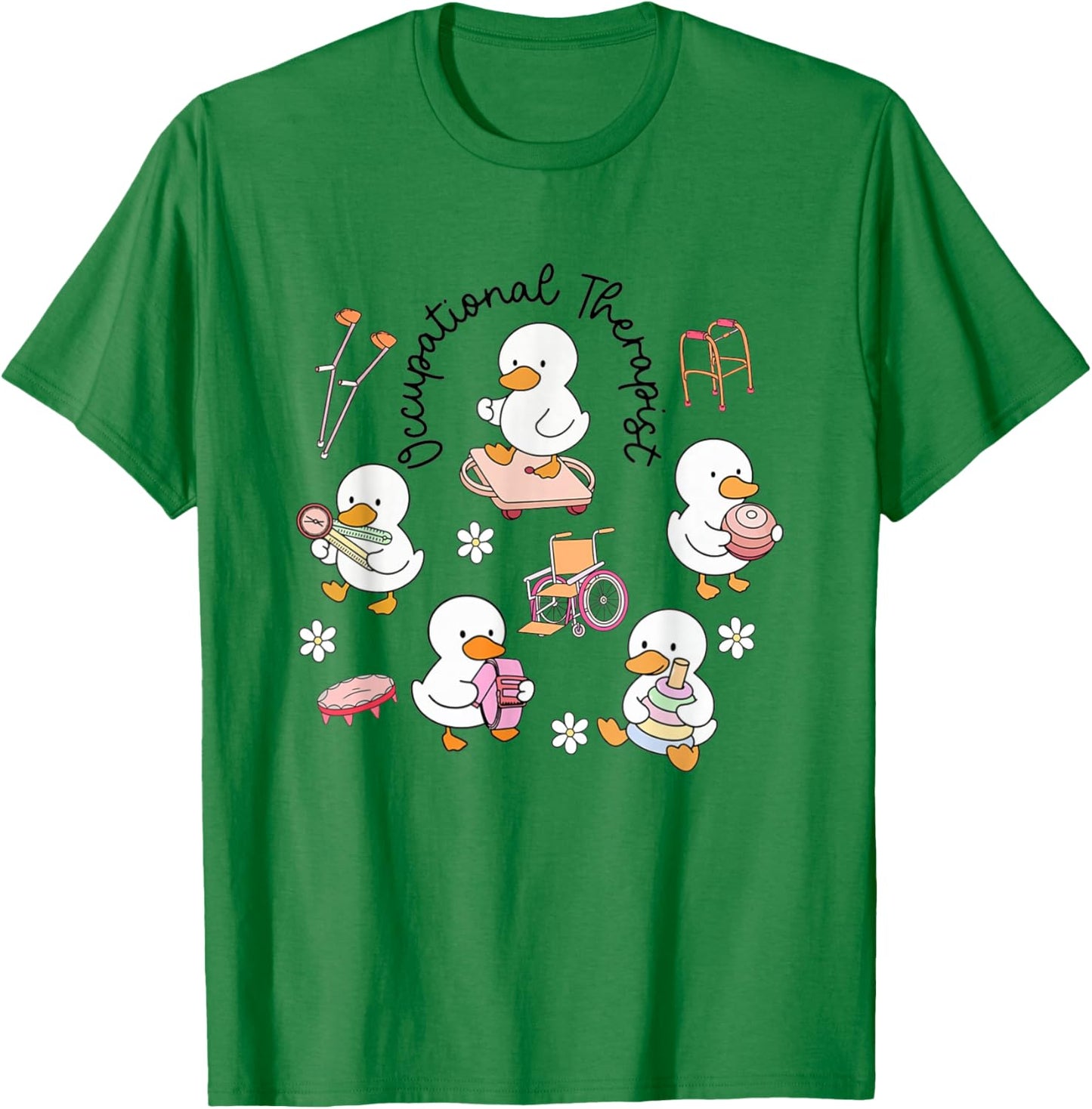 Retro Aesthetic Just an Occupational Therapy Goose OT OTA T-Shirt - T-Shirt | Irish Green