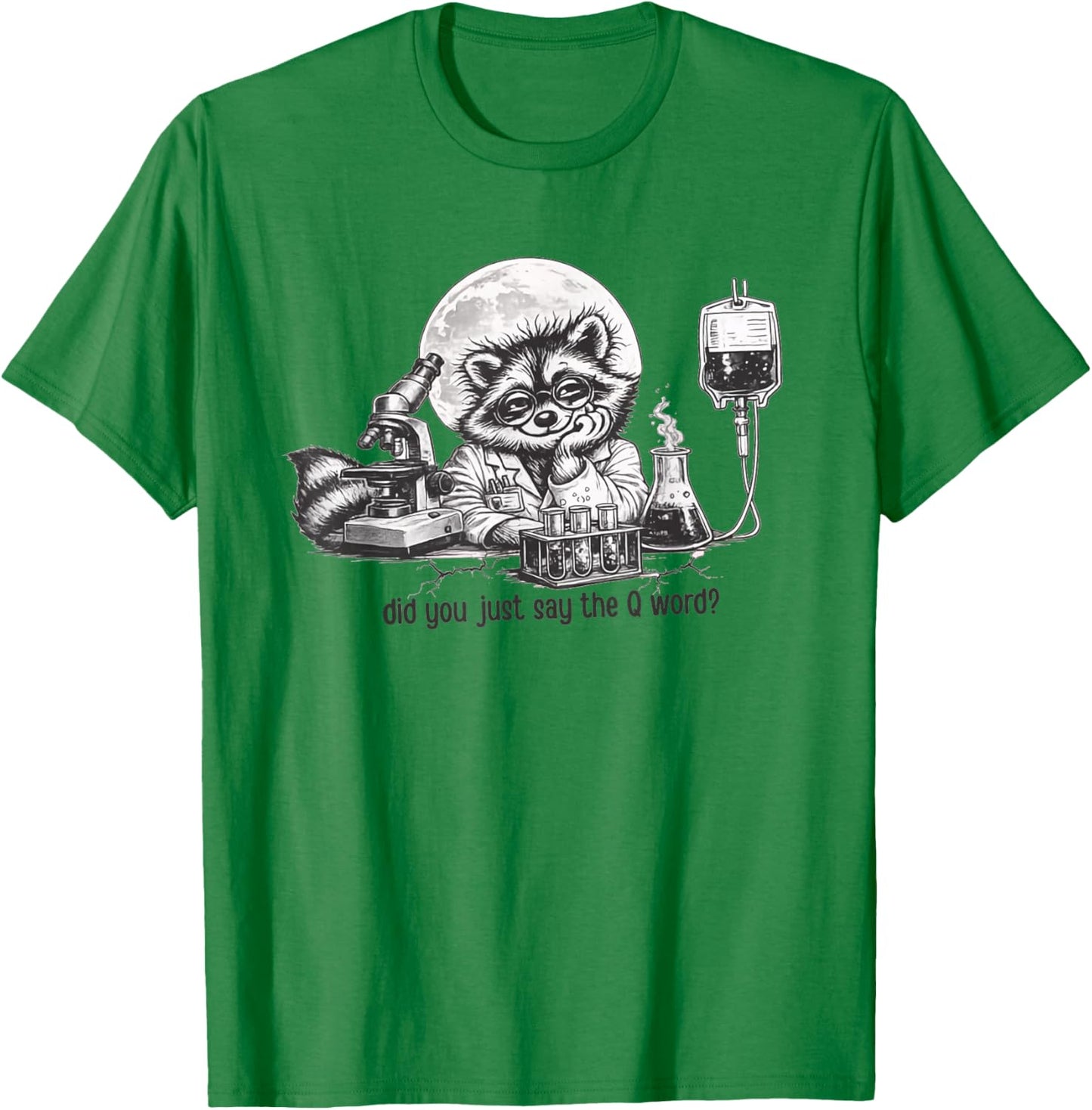 Funny Raccoon Medical Laboratory Blood Bank Lab Week 2026 T-Shirt - T-Shirt | Irish Green