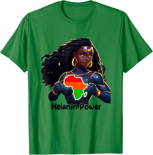 Black History Month Melanin Queen Strong Black Woman Pride T-Shirt - T-Shirt | Irish Green
