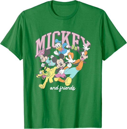 Disney Mickey and Friends Classic Running Pose T-Shirt - T-Shirt | Irish Green