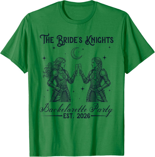 The Bride's Knight Medieval Bride Bachelorette Party Couples T-Shirt - T-Shirt | Irish Green
