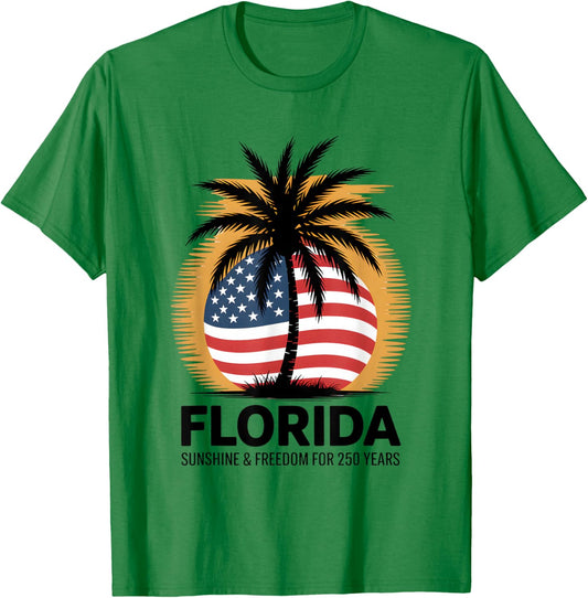 250 Years 1776-2026 250th Birthday Florida T-Shirt - T-Shirt | Irish Green
