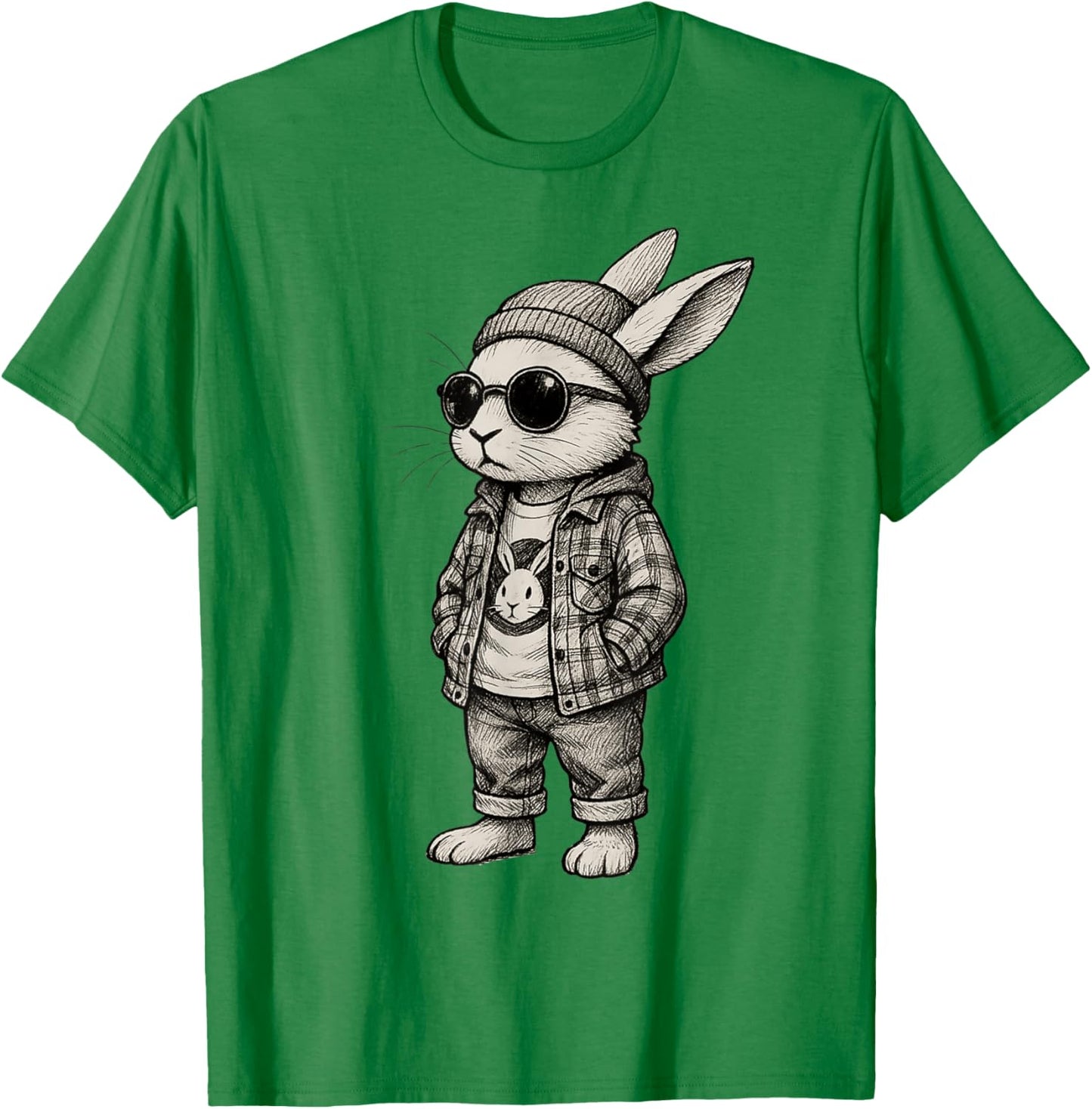 Cool Easter Bunny with Sunglasses for Boys Teens Men Boys T-Shirt - T-Shirt | Irish Green