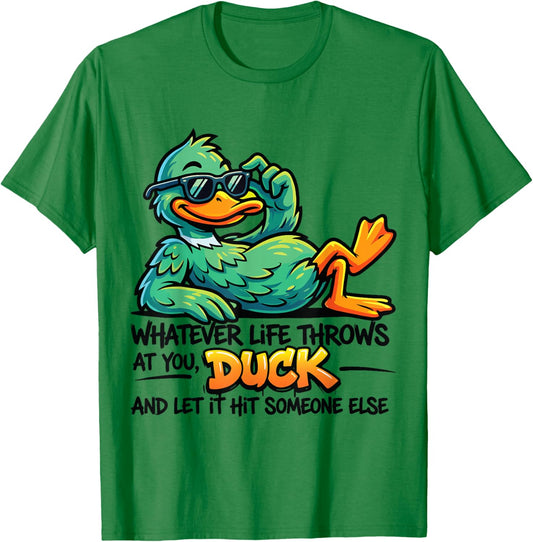 Funny Duck Graphic Men Women Teens Funny Quote T-Shirt - T-Shirt | Irish Green