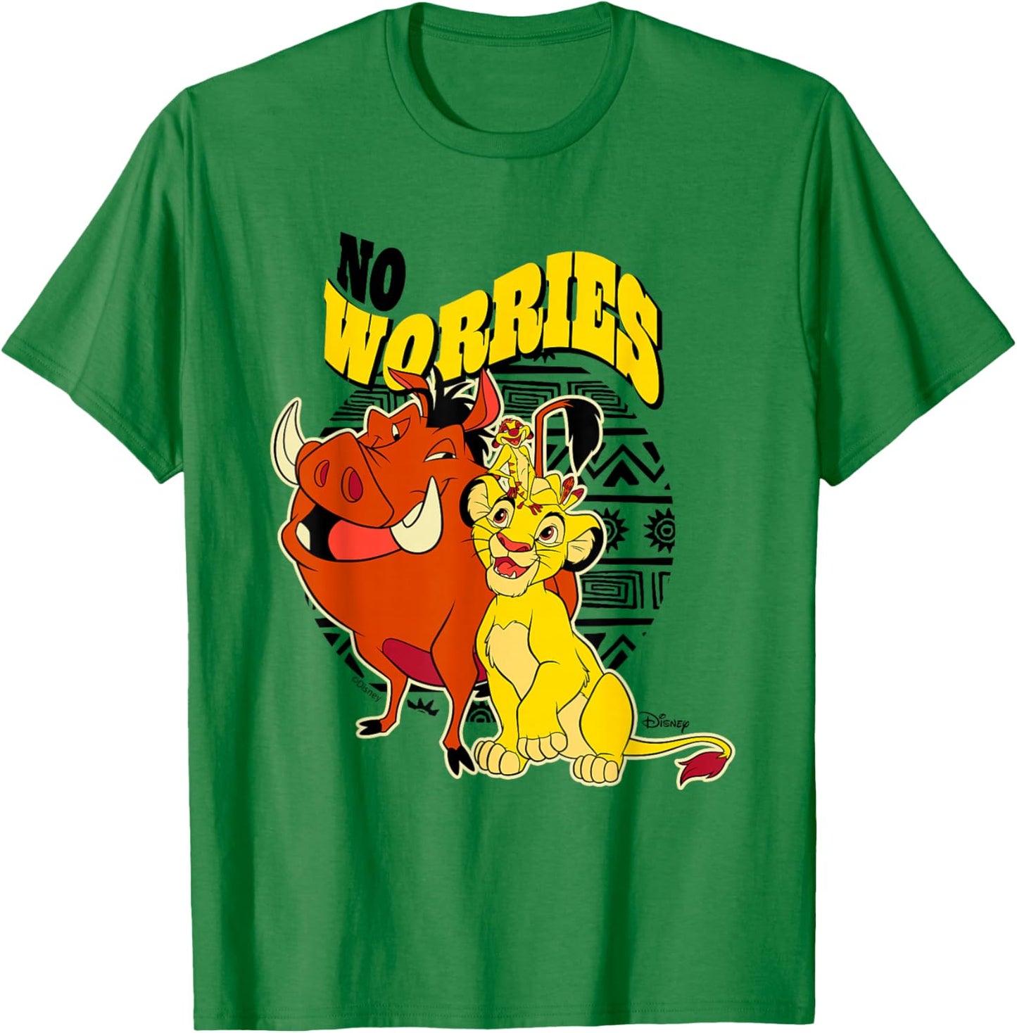 Disney The Lion King Simba Timon Pumbaa Worries Cute T-Shirt - T-Shirt | Irish Green