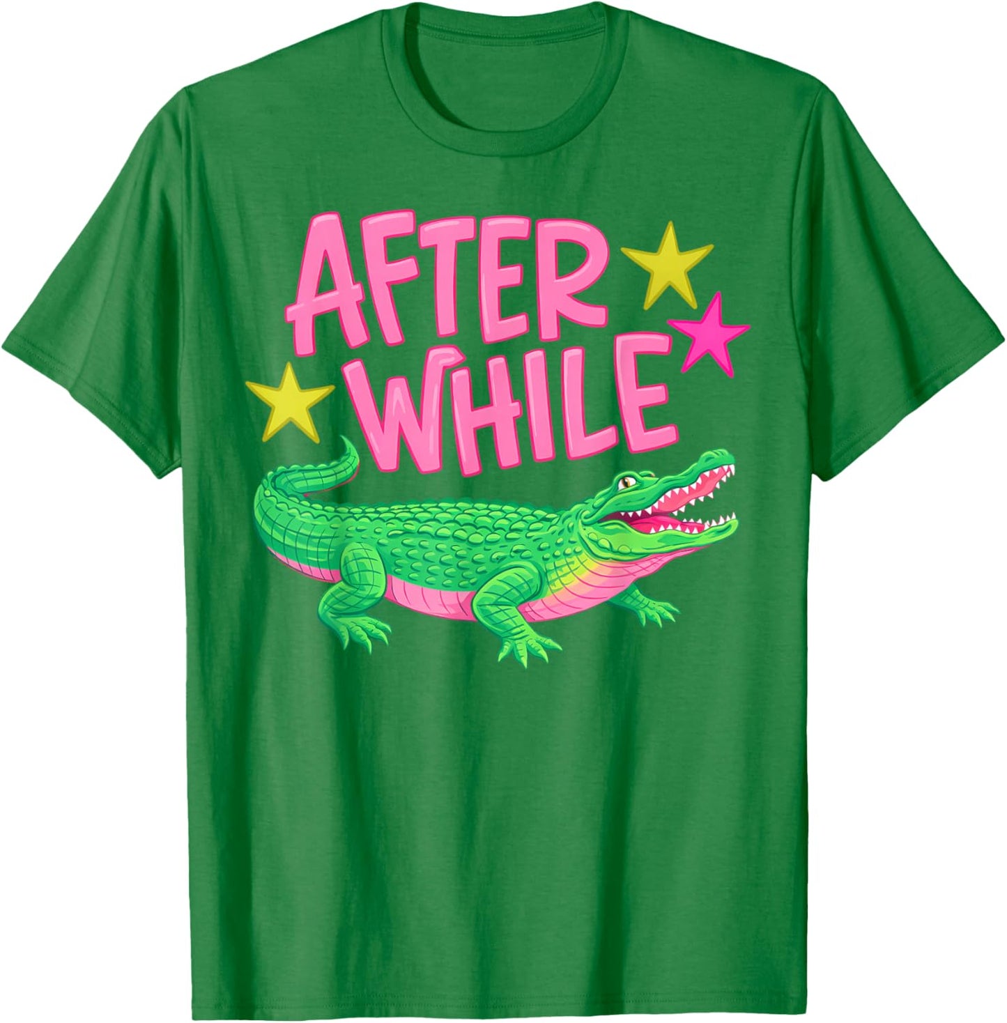 After While Gator Later Gator Crocodile Last Day of School T-Shirt - T-Shirt | Irish Green