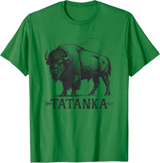Tatanka Lakota Buffalo Bison Native American West Wildlife T-Shirt - T-Shirt | Irish Green