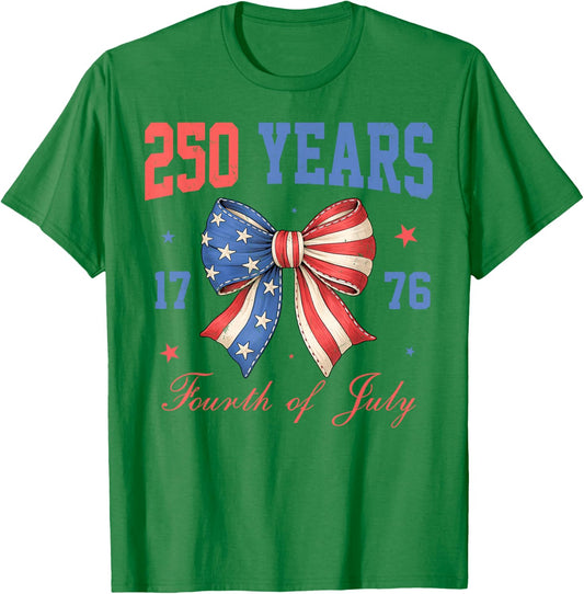 USA 250th Birthday 1776 2026 Women Adult 4th of July T-Shirt - T-Shirt | Irish Green