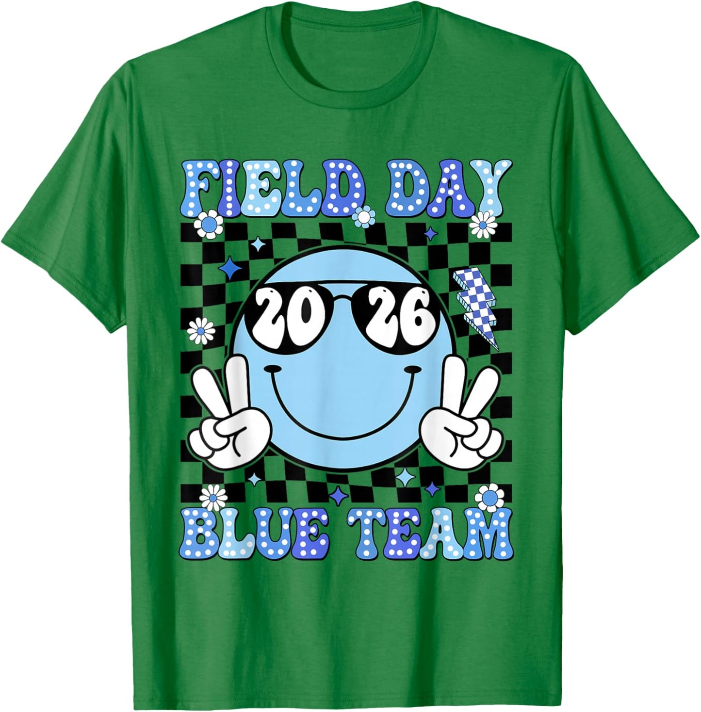 Field Day Blue Team Funny for Teacher Kids Field Day Games T-Shirt - T-Shirt | Irish Green