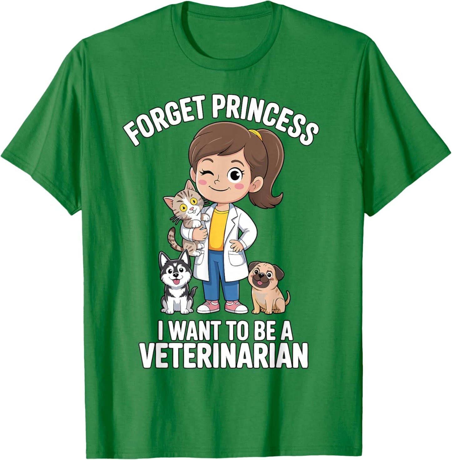 Future Veterinarian Girl Vet Tech Animal Clinic T-Shirt - T-Shirt | Irish Green