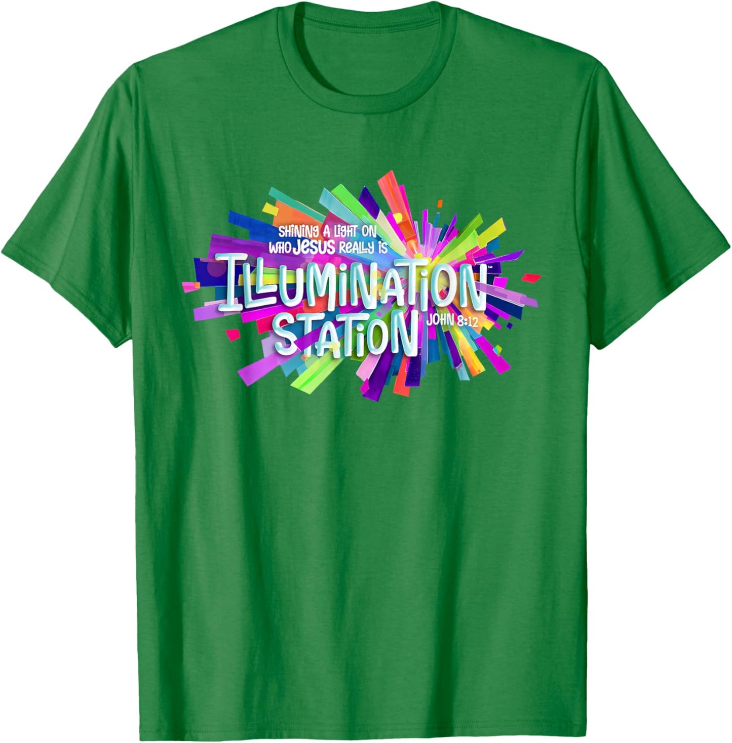 Illumination Station Shining A Light On Who Jesus Really is T-Shirt - T-Shirt | Irish Green
