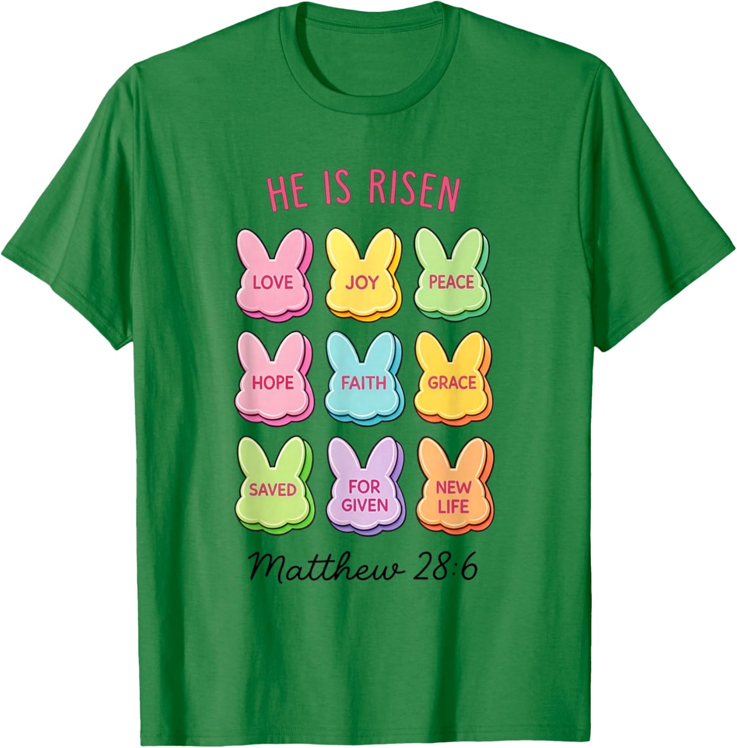 He is Risen Christian Bunny Easter Day Women T-Shirt - T-Shirt | Irish Green
