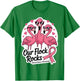 Our Flock Rocks Breast Cancer Awareness Flamingo Pink Squad T-Shirt - T-Shirt | Irish Green