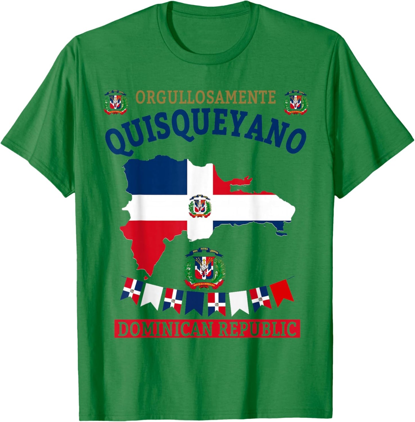 Dominican Republic Flag Idea for Kids Dominicana Quisqueyano T-Shirt - T-Shirt | Irish Green