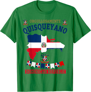 Dominican Republic Flag Idea for Kids Dominicana Quisqueyano T-Shirt - T-Shirt | Irish Green