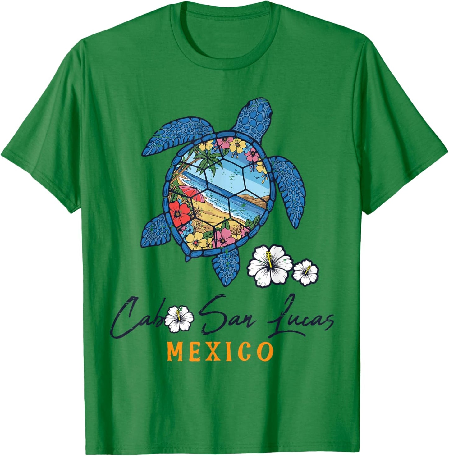 Turtle Cabo San Lucas Mexico Vacation Summer Men Women Kids T-Shirt - T-Shirt | Irish Green