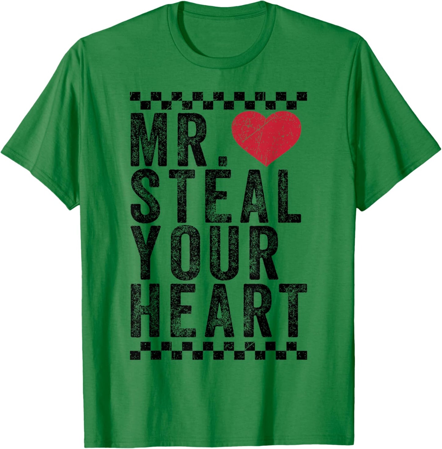 Funny Valentines Day Mr. Steal Your Heart Toddler Kids Boys T-Shirt - T-Shirt | Irish Green