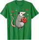 Funny Opossum Absolutely Not Hearts Valentine's Day T-Shirt - T-Shirt | Irish Green