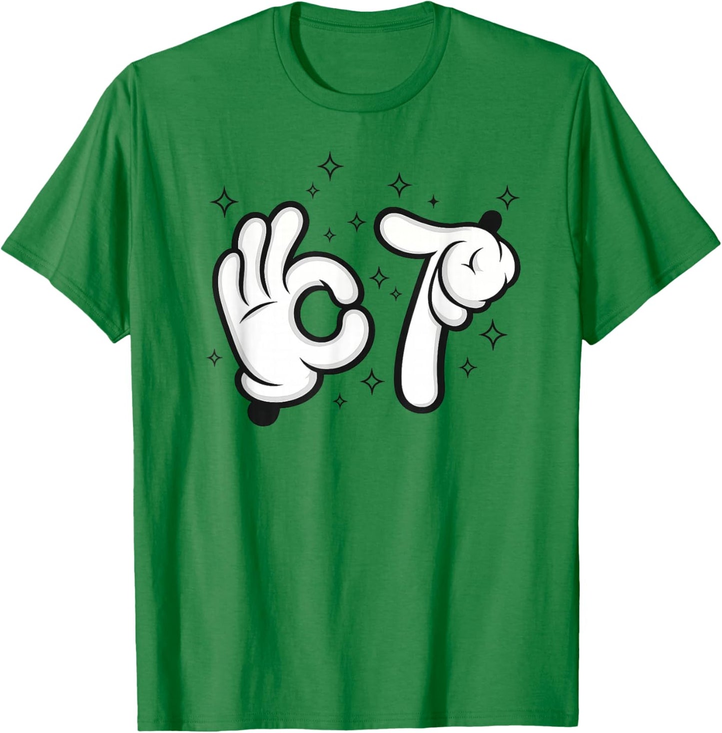 Six Seven Mouse Kids 67 Boys Youth 6-7 Meme Hands Funny T-Shirt - T-Shirt | Irish Green