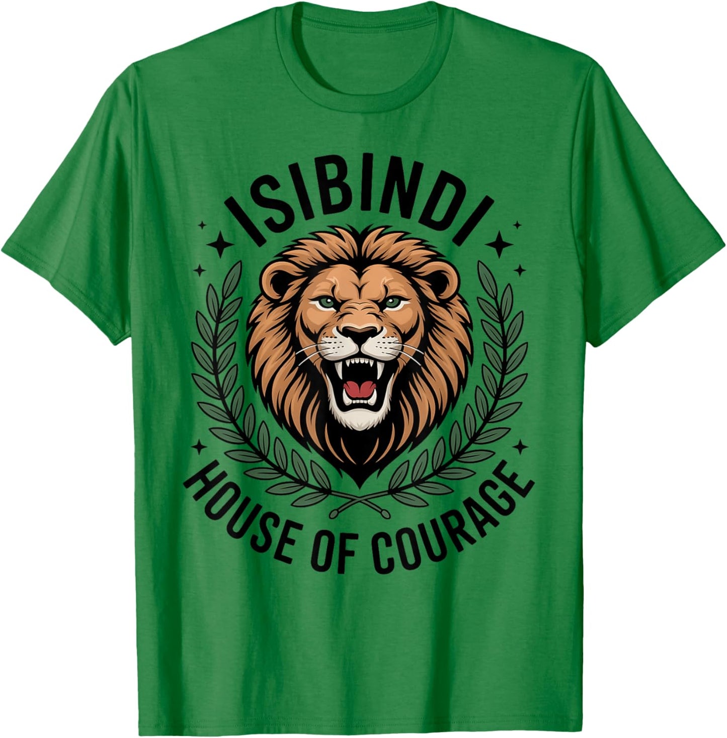 Isibindi House of Courage Shirt Isbindi House School Lion T-Shirt - T-Shirt | Irish Green