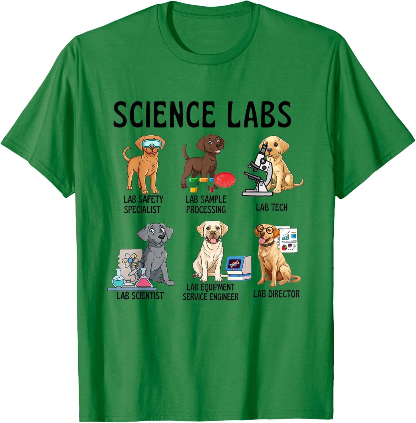 Funny Lab Science Cute Labrador Dog Moms MSL Lab Week 2026 T-Shirt - T-Shirt | Irish Green