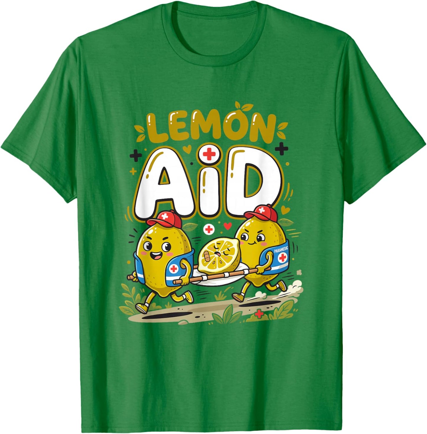 Lemon Aid Ambulance Lemonade Pun Citrus Fruit Lover Foodie T-Shirt - T-Shirt | Irish Green