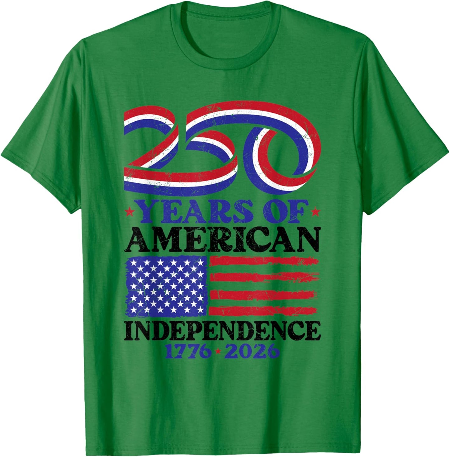 250th Birthday USA 250 Years Independence T-Shirt - T-Shirt | Irish Green