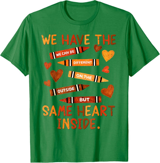 Same Heart Black History Month African American Teacher Kids T-Shirt - T-Shirt | Irish Green