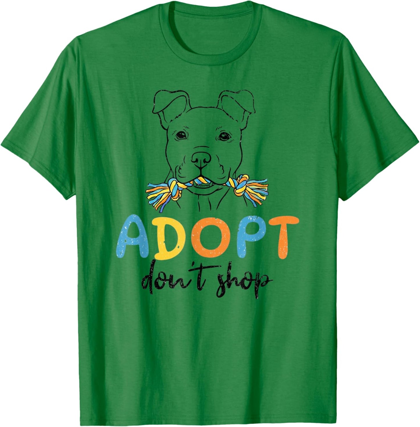 Adopt Don’t Shop Dog Rescue Awareness Cute Rescue Dog T-Shirt - T-Shirt | Irish Green