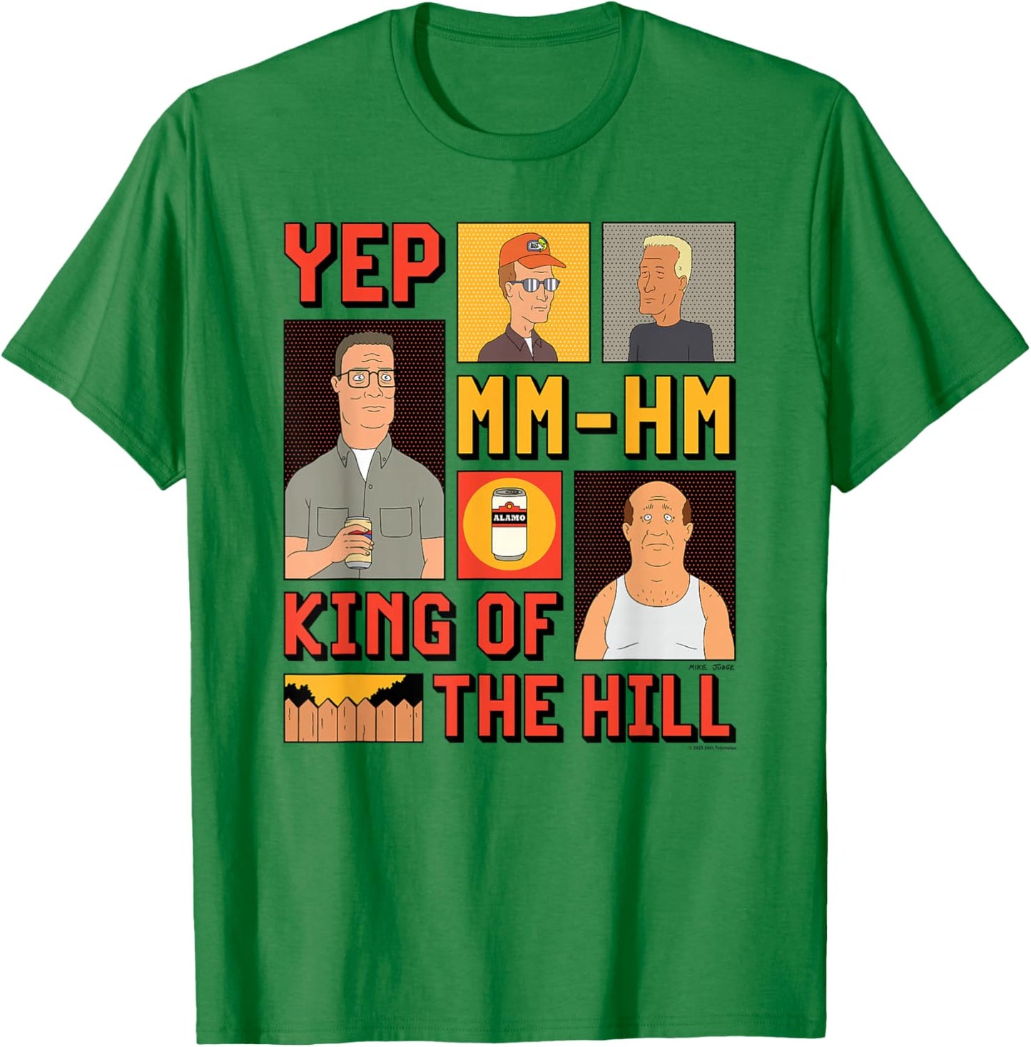 King of The Hill Hank Dale Bill and Boomhauer Panels Poster T-Shirt - T-Shirt | Irish Green