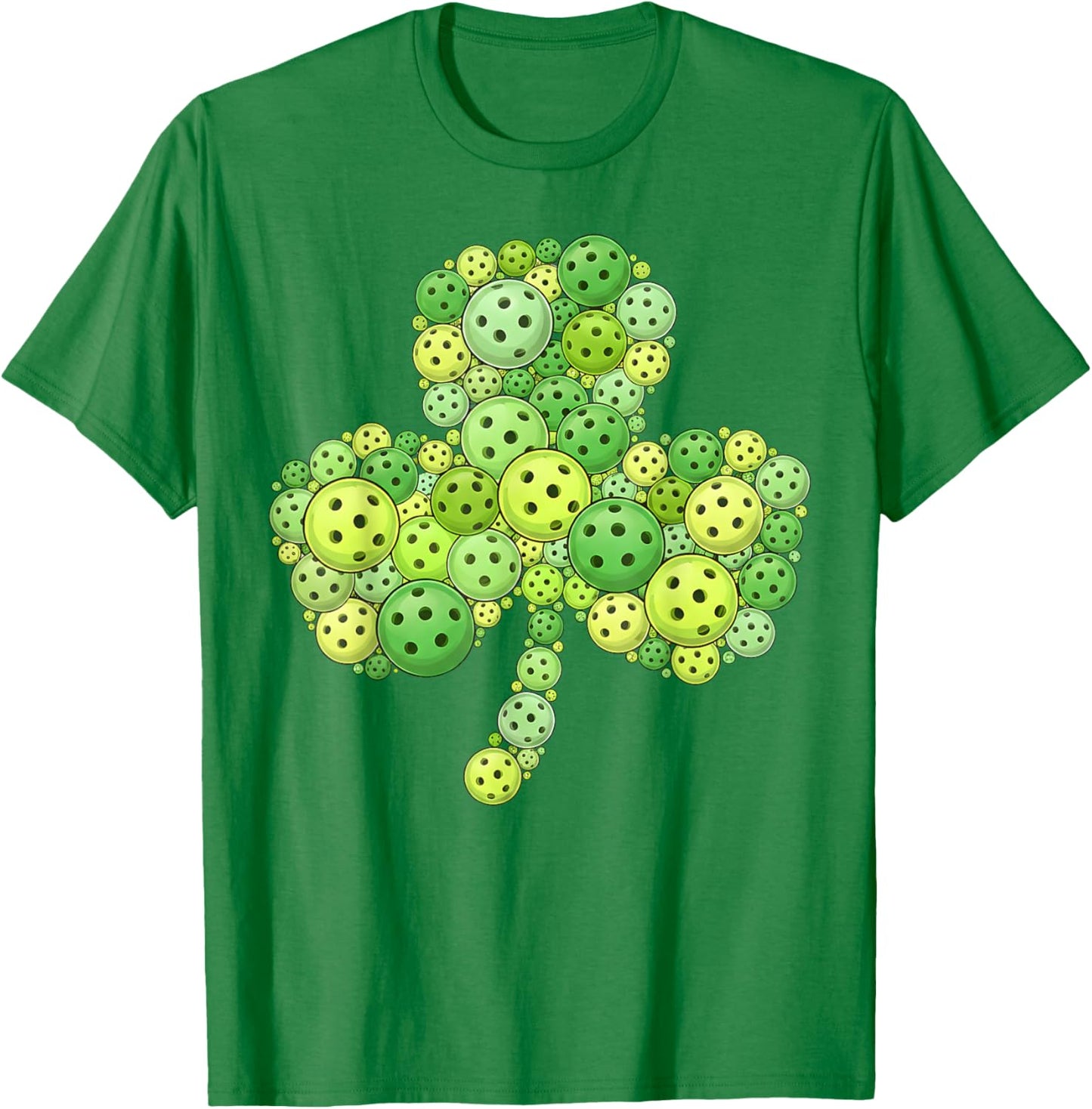Pickleball Shamrock St Patrick’s Day Lucky Clover Irish T-Shirt - T-Shirt | Irish Green