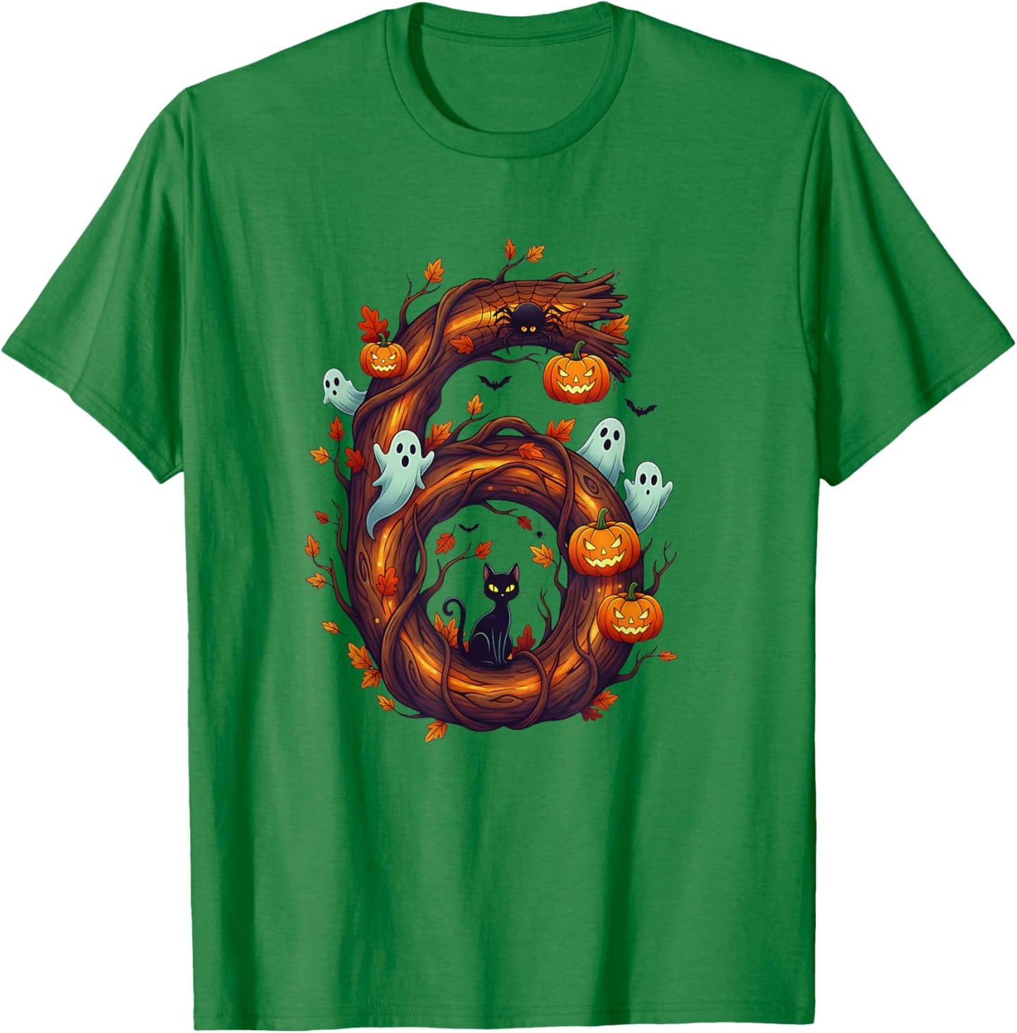 Number 7 67 Meme Halloween Pumpkin Costume Matching Group T-Shirt - T-Shirt | Irish Green