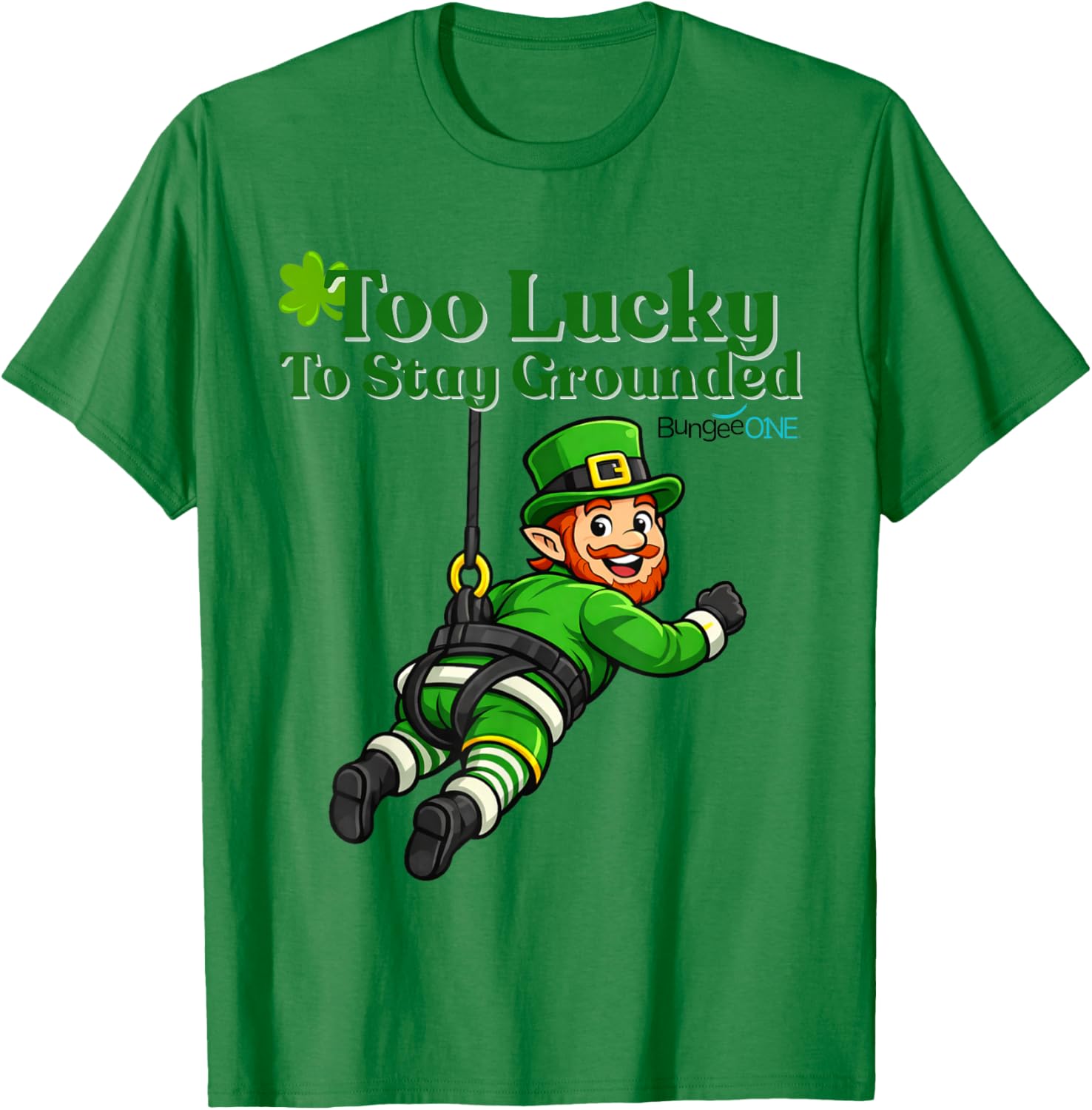 Too Lucky to Stay Grounded T-Shirt - T-Shirt | Irish Green