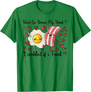 Bacon and Eggs Valentine's Day T-Shirt - T-Shirt | Irish Green