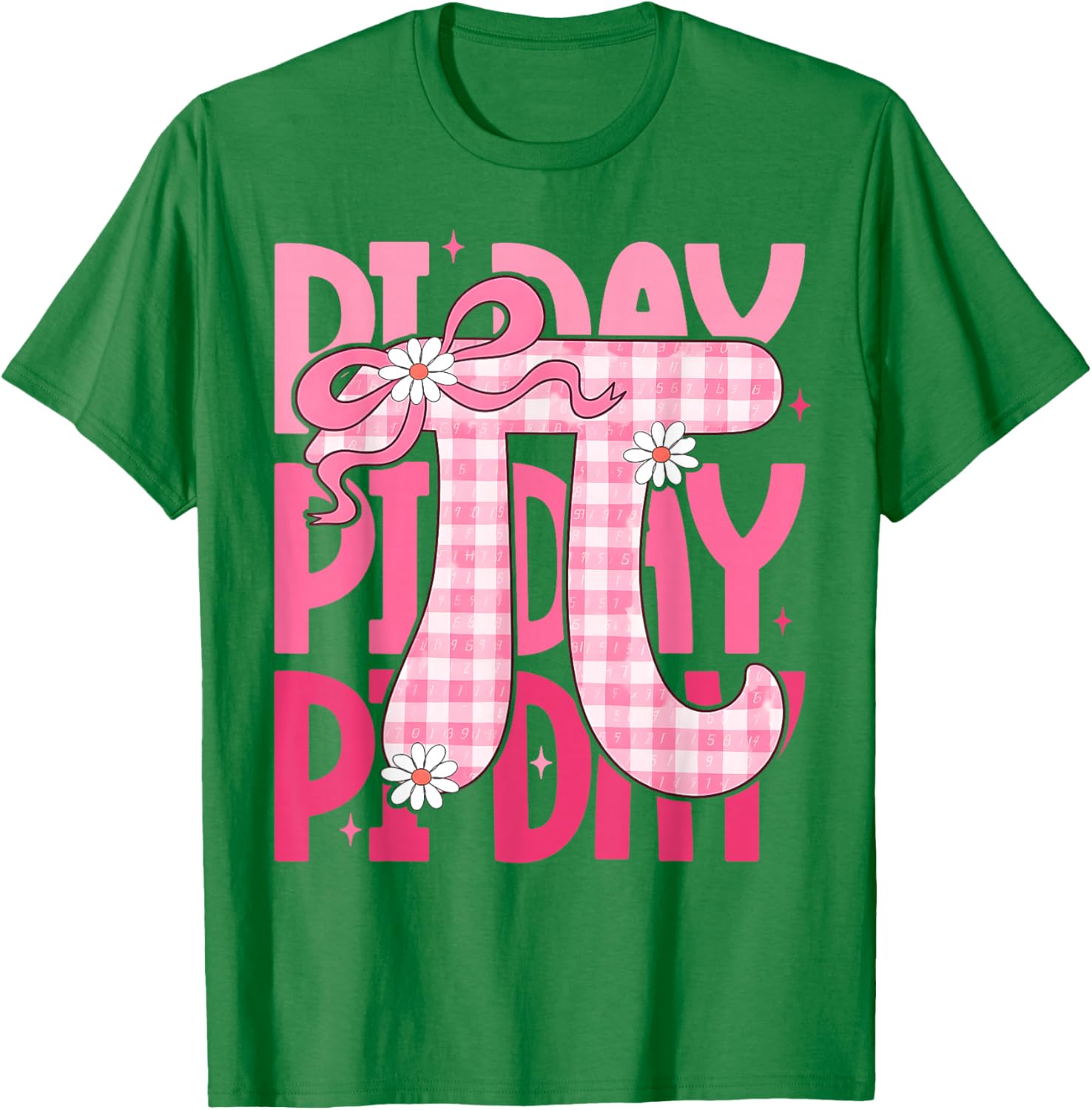 Coquette Happy Pi Day 3.14 Women Girls Math Teacher Student T-Shirt - T-Shirt | Irish Green