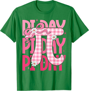 Coquette Happy Pi Day 3.14 Women Girls Math Teacher Student T-Shirt - T-Shirt | Irish Green
