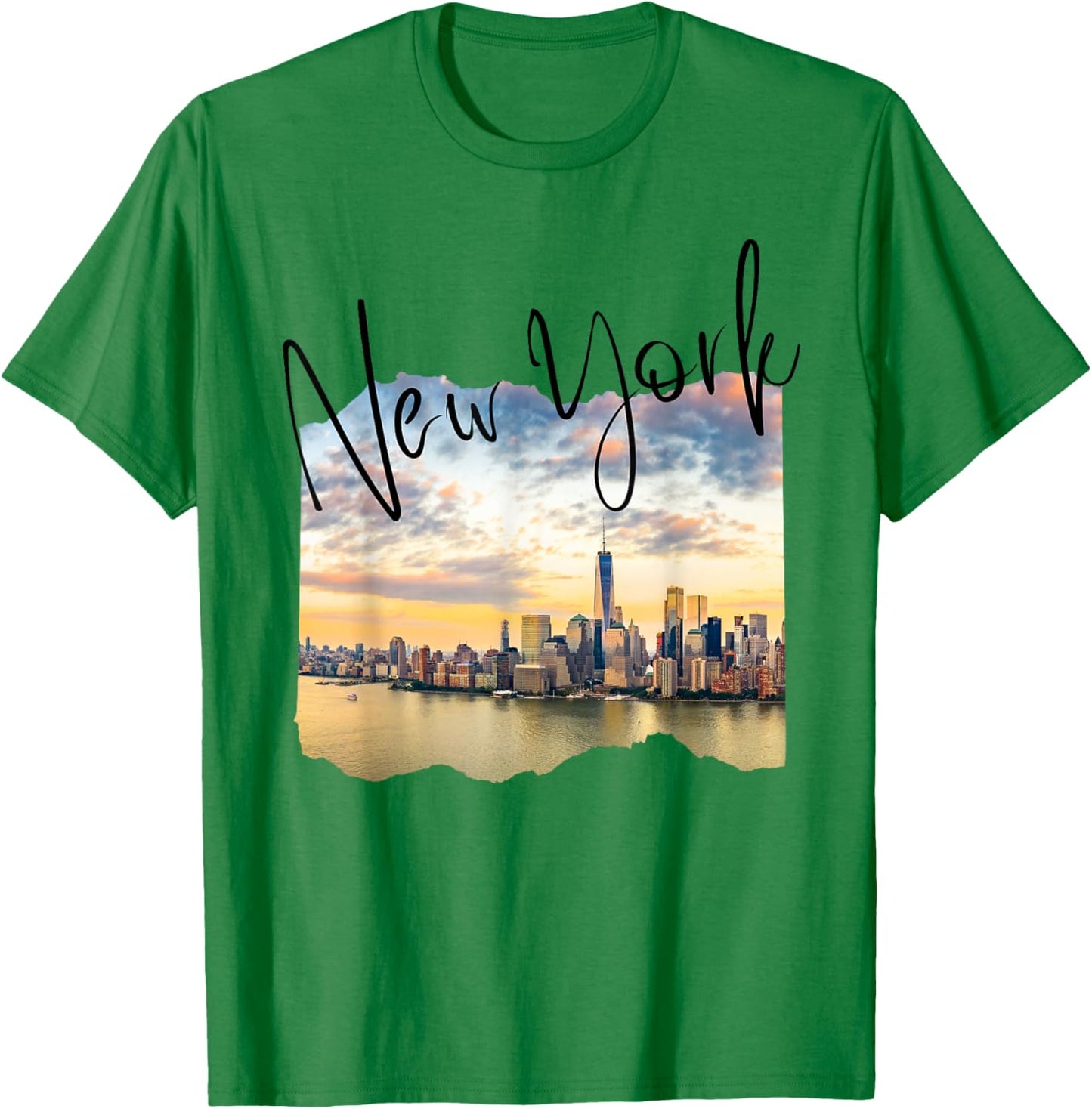 New York Skyline Tourist Souvenir Family Men Women Boys Girl T-Shirt - T-Shirt | Irish Green