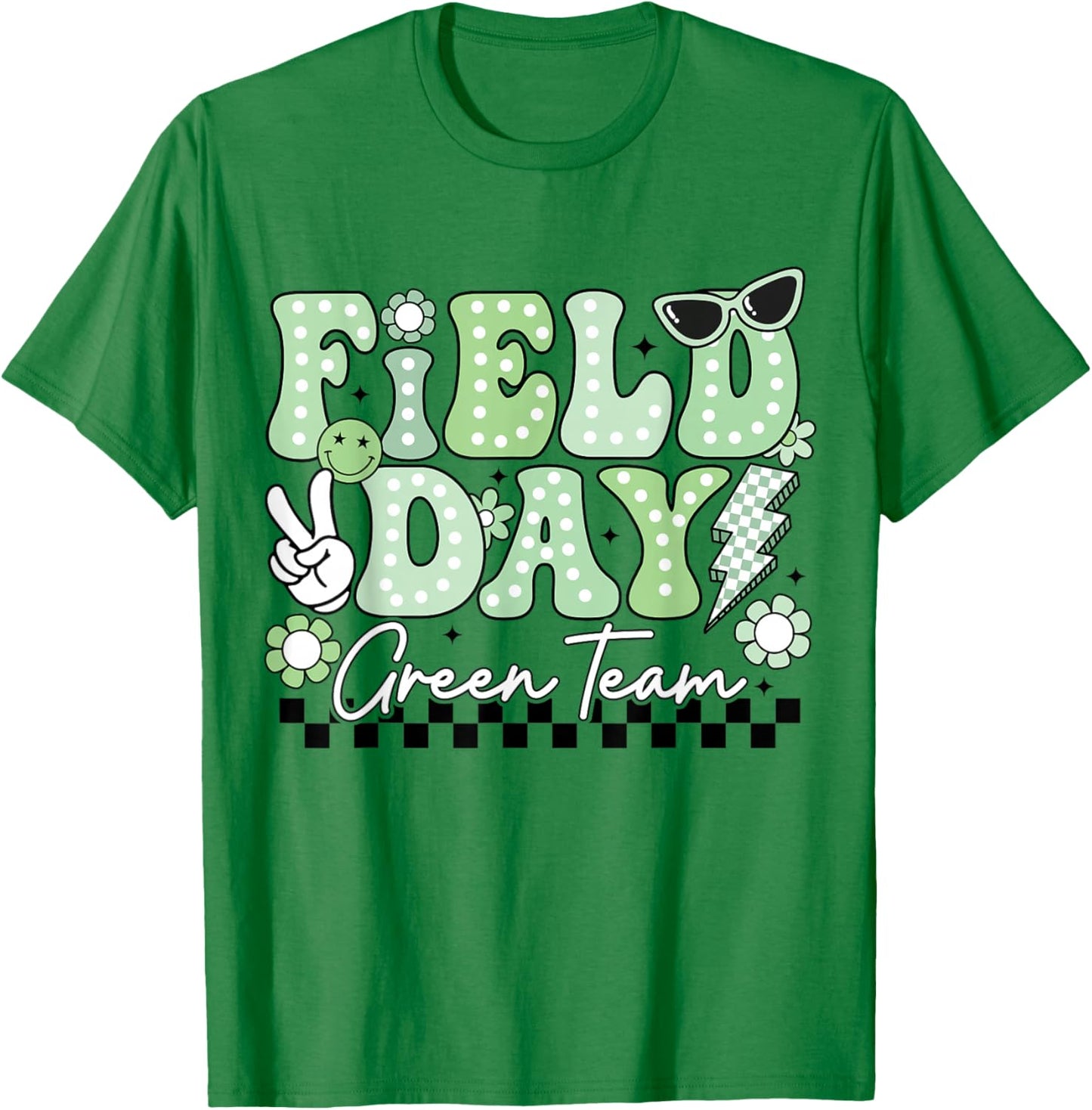 Field Day Green Team Funny for Teacher Kids Field Day Games T-Shirt - T-Shirt | Irish Green