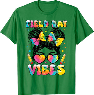 Field Day Vibes Shirt for Teacher Kids Happy Field Day 2026 T-Shirt - T-Shirt | Irish Green