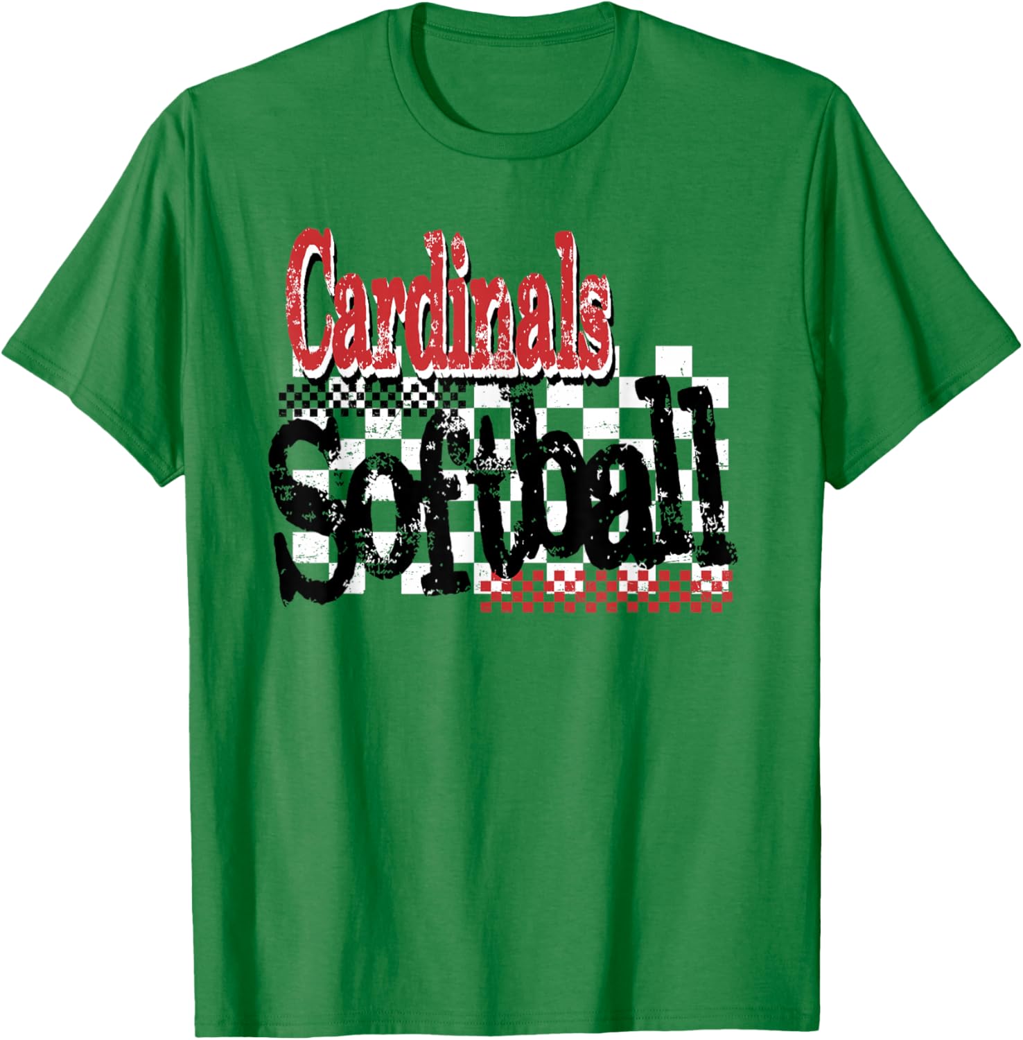 Cardinals School Spirit Game Day Softball Mom T-Shirt - T-Shirt | Irish Green