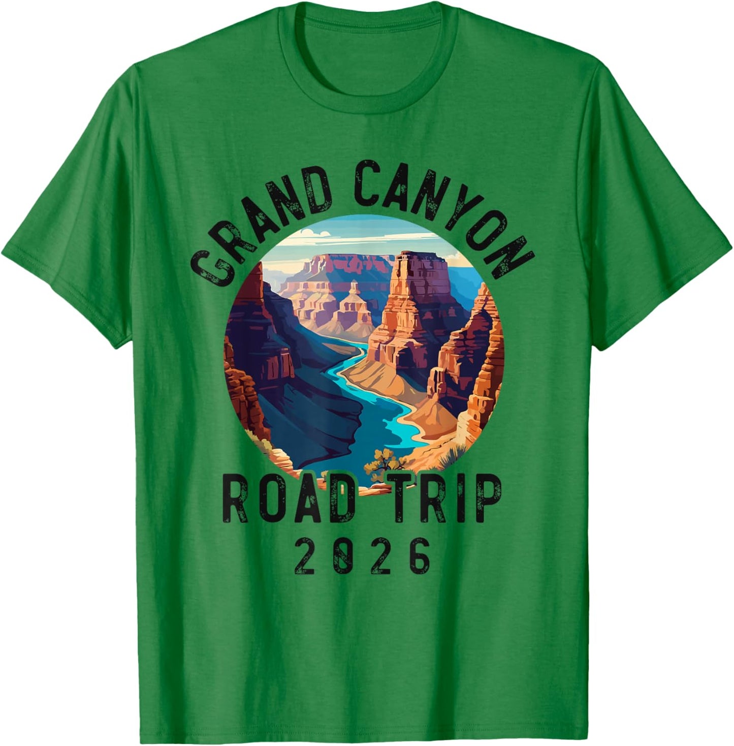 Grand Canyon National Park, Family Souvenir Road Trip 2026 T-Shirt - T-Shirt | Irish Green