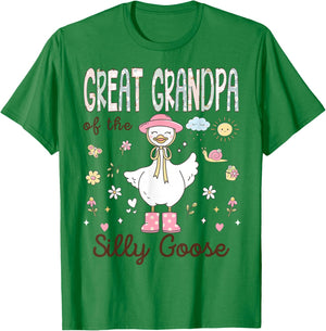 Great Grandpa of The Silly Goose First Birthday Girl Family T-Shirt - T-Shirt | Irish Green