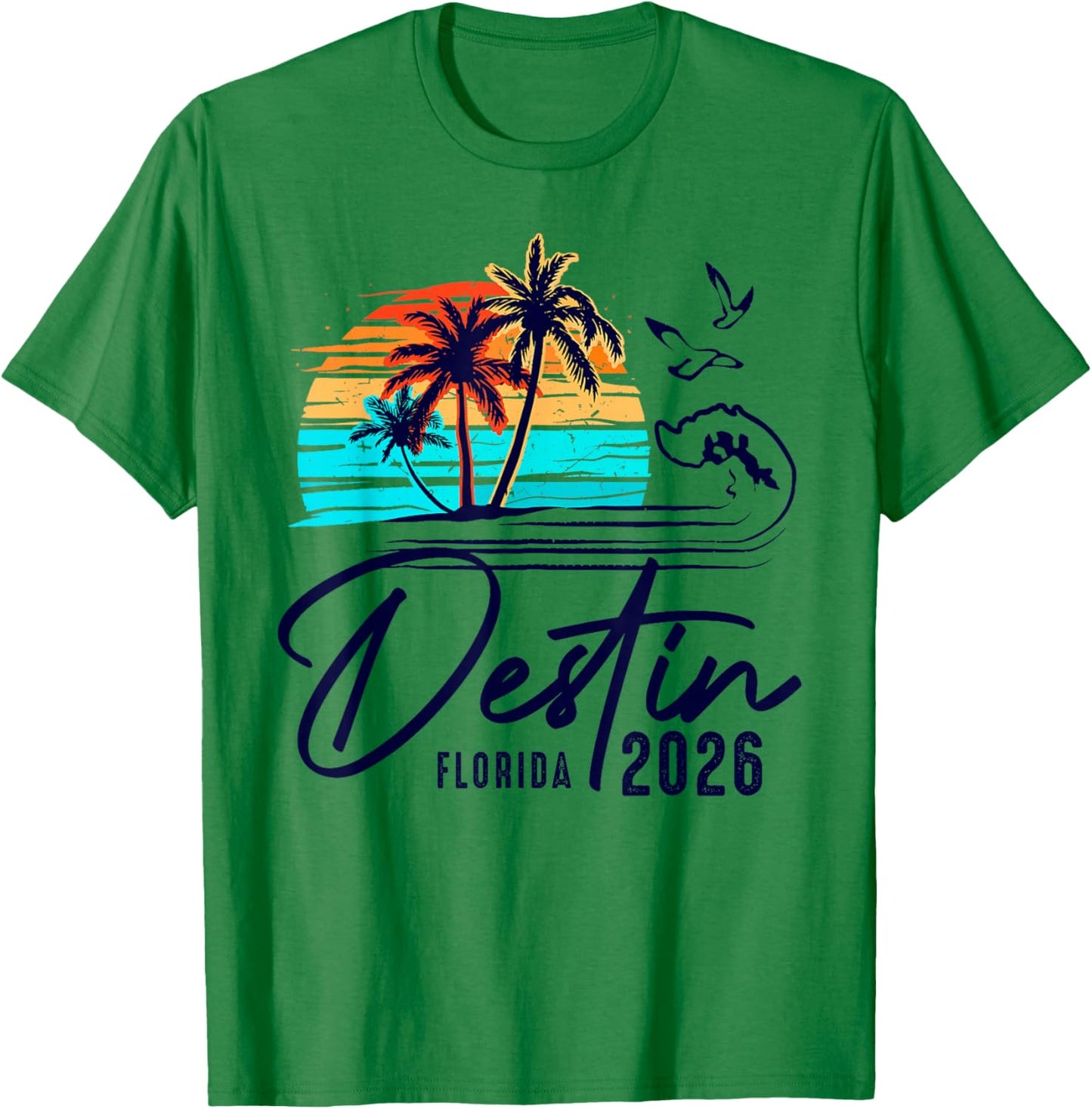 Destin Florida 2026 Vacation Beach Matching Family Group T-Shirt - T-Shirt | Irish Green