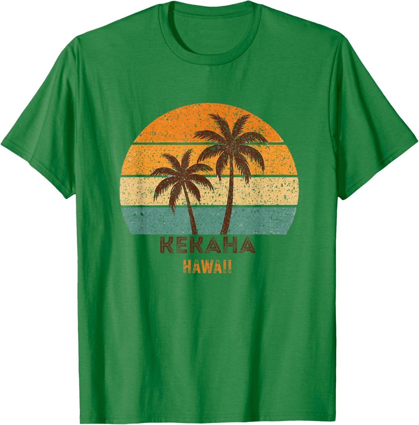 Kekaha Hawaii Retro Vintage Souvenir Gift T-Shirt - T-Shirt | Irish Green