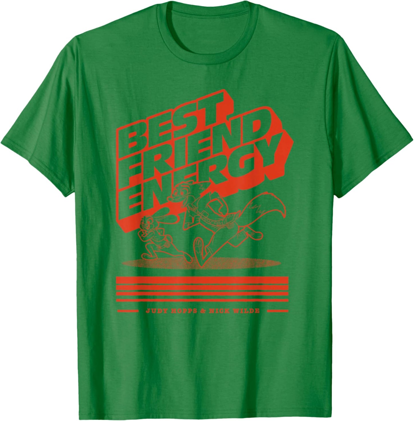 Disney Zootopia 2 Best Friend Energy Judy & Nick T-Shirt - T-Shirt | Irish Green
