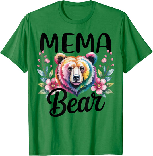 MEMA Bear Floral Graphic for Mothers Day Moments T-Shirt - T-Shirt | Irish Green