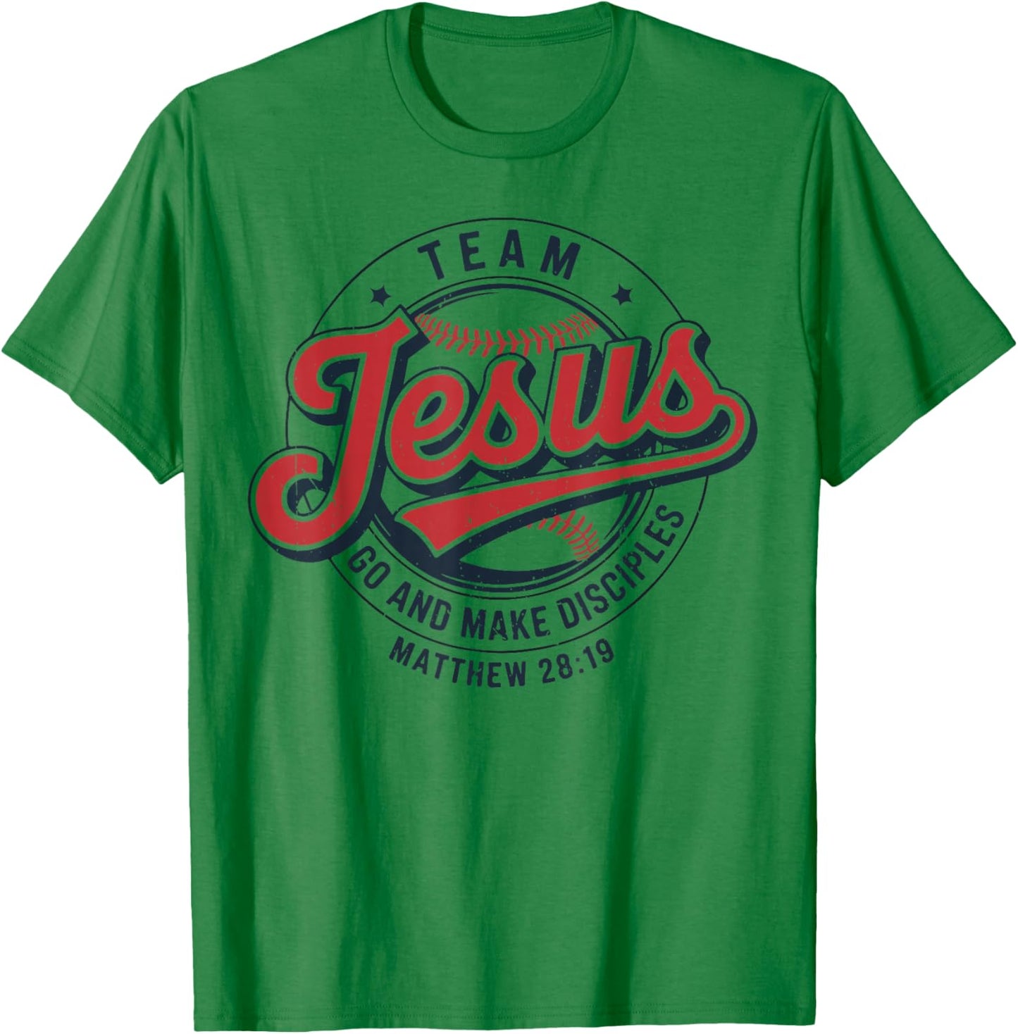 Toddler Team Jesus Baseball Christian Youth Boy Religious T-Shirt - T-Shirt | Irish Green