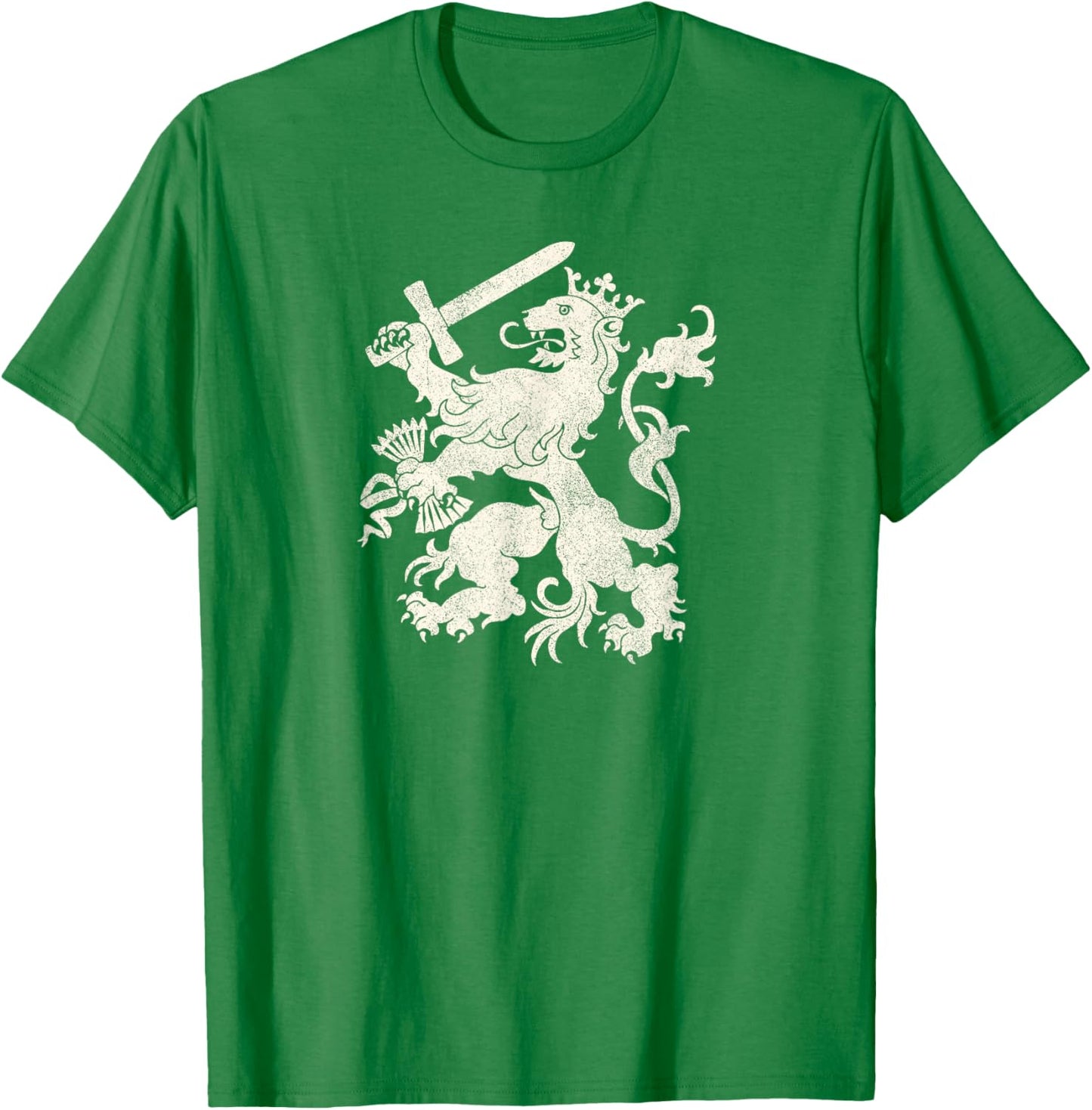 Dutch Lion Netherlands Flag Coat of Arms T-Shirt - T-Shirt | Irish Green