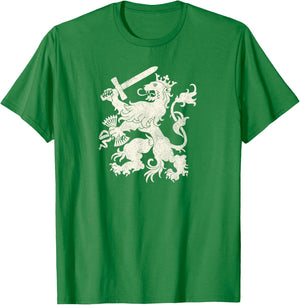 Dutch Lion Netherlands Flag Coat of Arms T-Shirt - T-Shirt | Irish Green