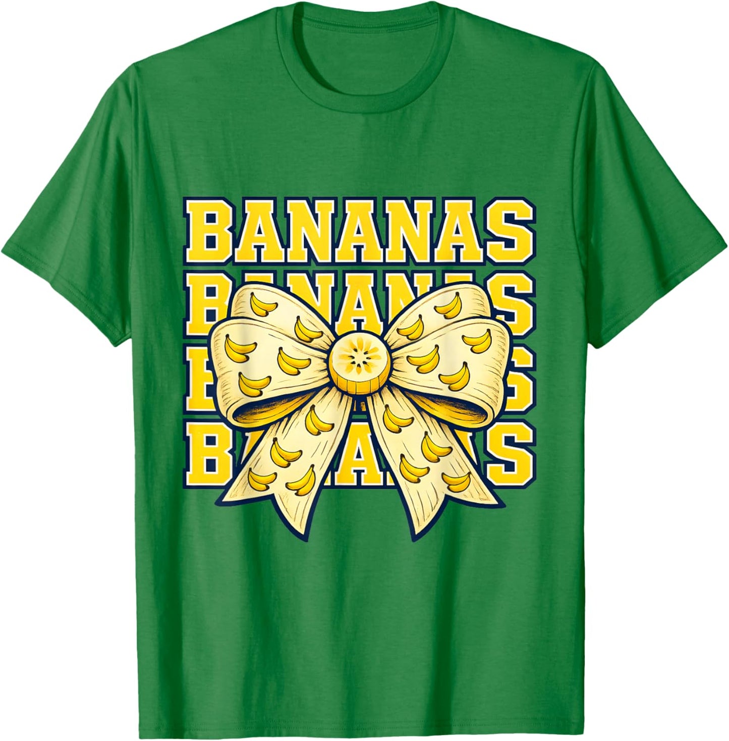 Funny Retro Banana Coquette Bow Kids Girls Boys Youth Men T-Shirt - T-Shirt | Irish Green